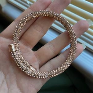 Rose gold rhinestone bracelet